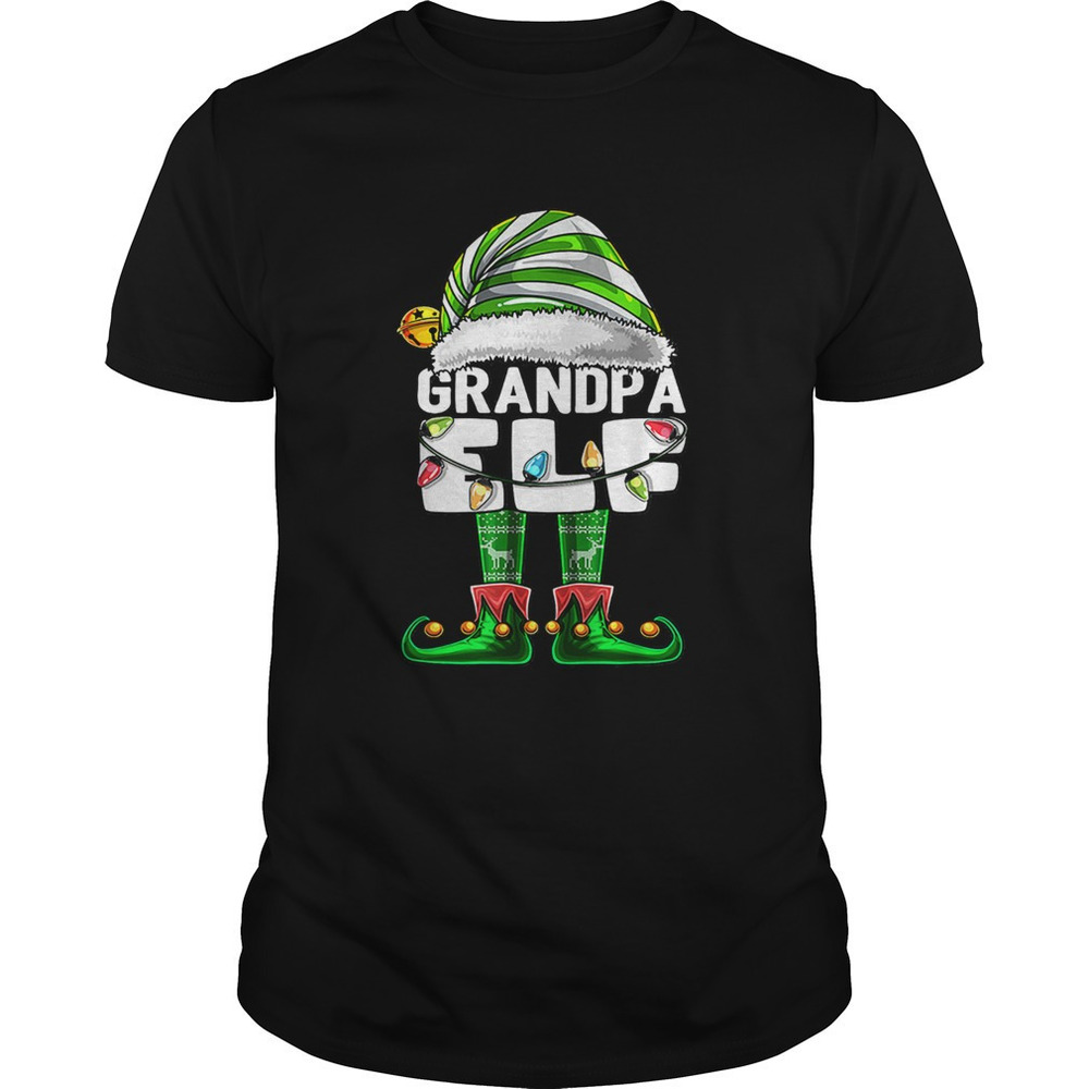 Mens Grandpa Elf Matching Family Christmas Elf Costume Gift Men Shirt